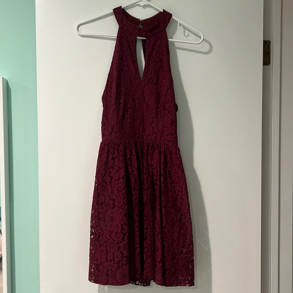 Lace Maroon Dress